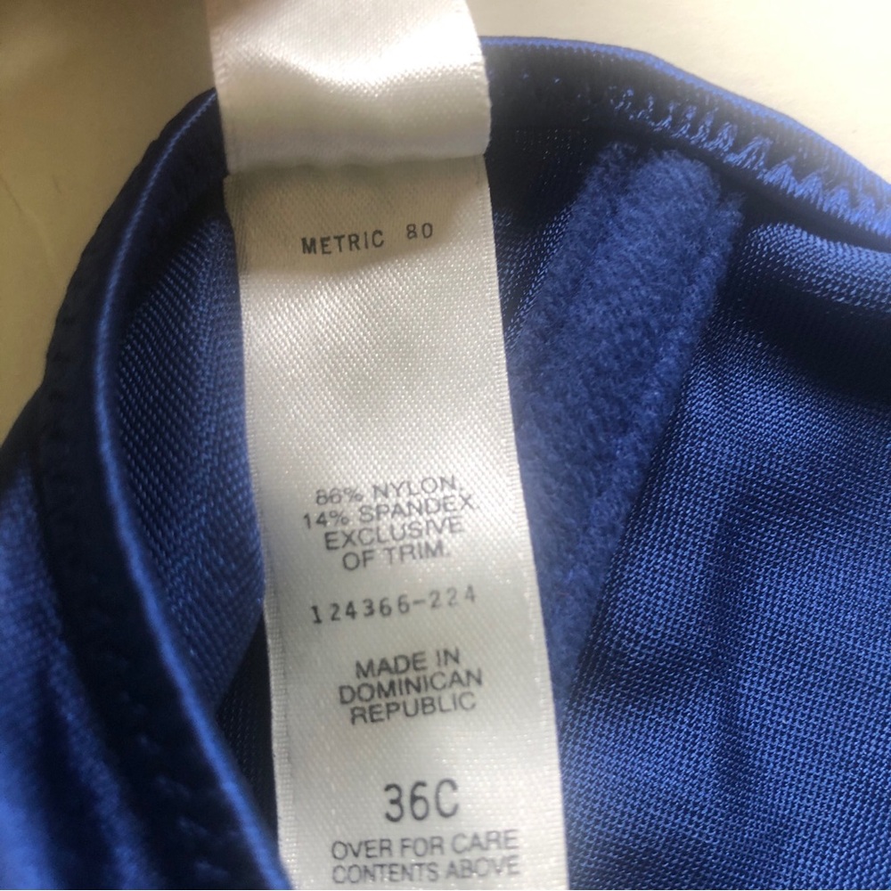 Victoria's Secret Navy Satin Underwire Bra Front Closure Vintage - Picture 8 of 10